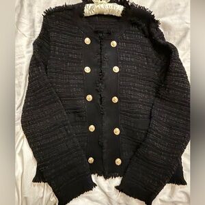 Intermix black chunky knit sweater